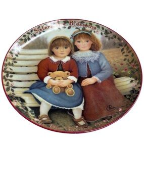 Vintage 1995 Sisters Are Blossoms Bradford Exchange Decorative Plate